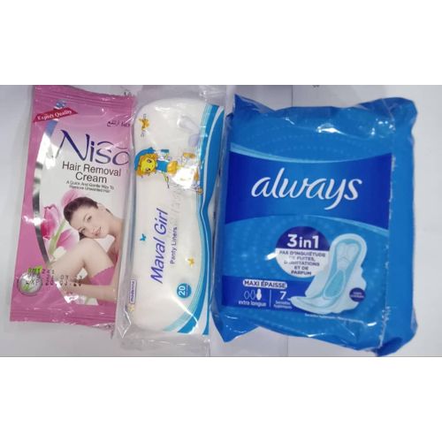 Always Sanitary Pads, Pant Liners And A Free Naisa Hair Removal