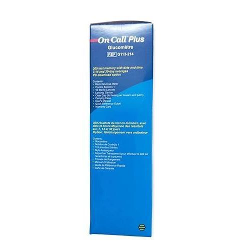 On Call Plus Blood Glucose Monitoring System With 10 Free Strips