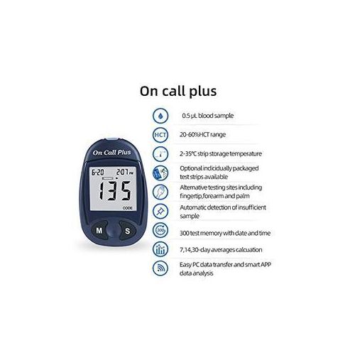 On Call Plus Blood Glucose Monitoring System With 10 Free Strips