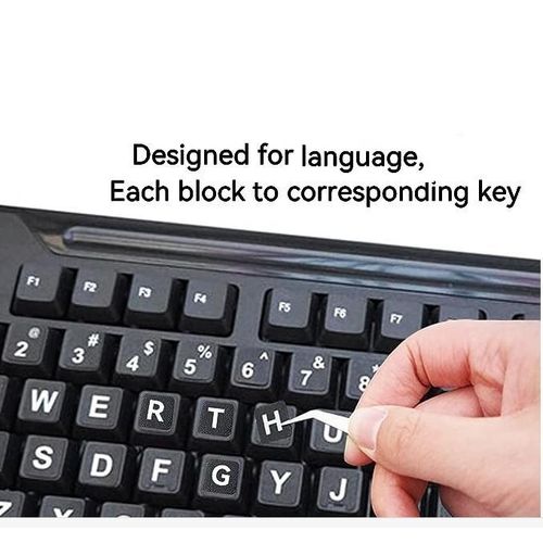Letter Stickers For Laptop Desktop Keyboard,  - Black.