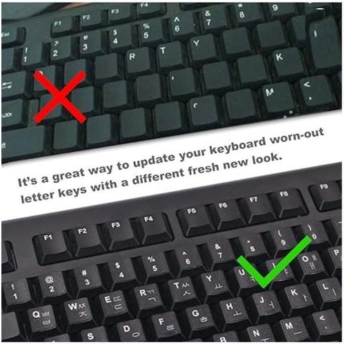 Letter Stickers For Laptop Desktop Keyboard,  - Black.