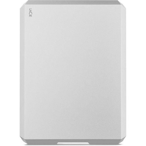Lacie Mobile Drive, 2TB , External Hard Drive, Moon Silver, USB-C, 2 year Rescue Services (STHG2000400)- Silver