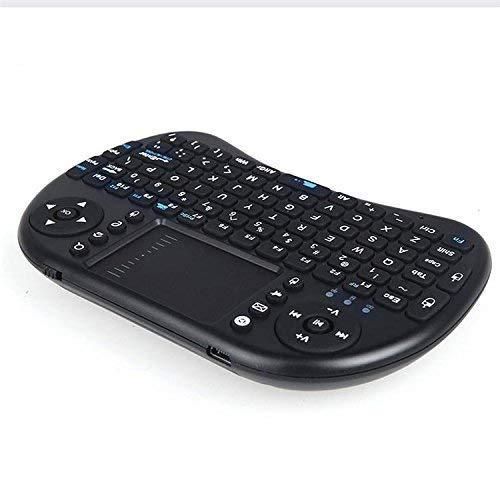 Mini Portable Wireless Keyboard with Built-in Mouse Combo - Black, White