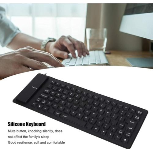 Waterproof Flexible USB Keyboard - Portable & Silent Typing