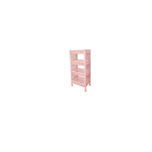 Original Ugandan Made Plastic Strong Rectangular Trolley With Side Walls - Pink