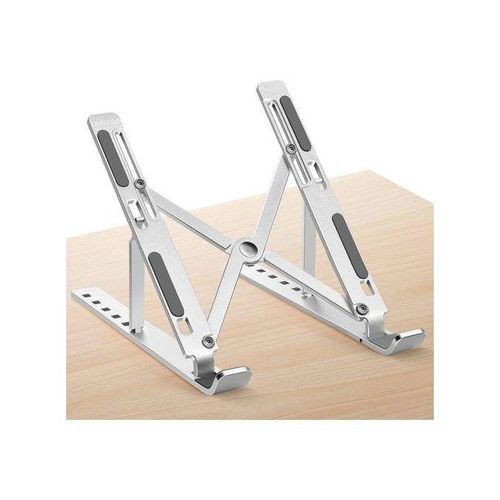 Portable Laptop Stand, Laptop Holder For Desk, Aluminum Adjustable Laptop Stand For IPad, MacBook Pro,Tablets And Laptops, Such As Lenovo ThinkPad, Dell Inspiron Suitable For 14" Laptops And Smaller - Sliver.