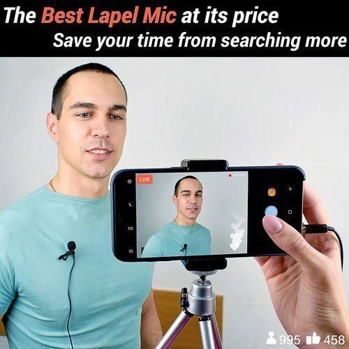 Lapel Microphone For Cameras Phone,150CM Cable