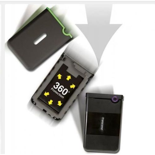 Transcend 2TB Transcend Portable USB 3.0 Hard Disk - Black, Green