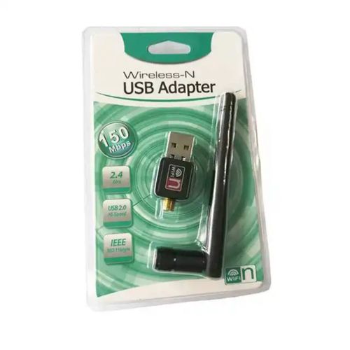Usb2.0 Wireless 802.11 N Adapter2:300mbps3:Driver Cd4:Network5:Network Lan Card With Antenna- WiFi Adapter- Black