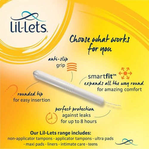 Lil Lets Cardboard Applicator Regular Tampons, Light to Medium Flow - 12 Tampons
