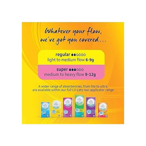 Lil Lets Cardboard Applicator Regular Tampons, Light to Medium Flow - 12 Tampons