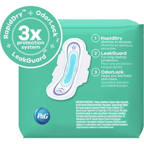 Always Ultra-Thin Pads For Women, Size 3, Extra Long Super Absorbency With Wings, 52 Count