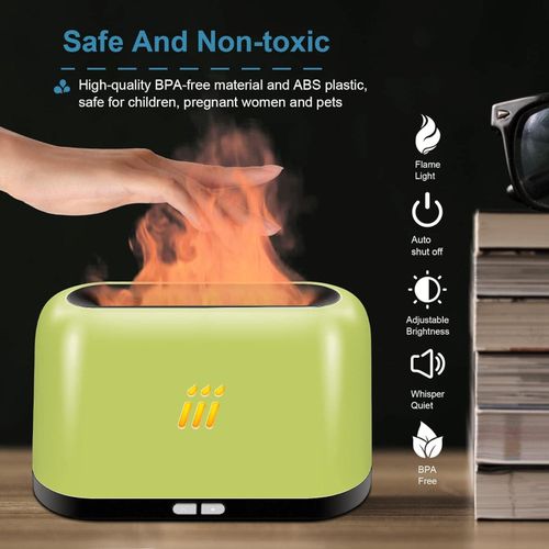 Oil Diffuser with Flame Light Air Aroma Humidifier for Home Large & Small Room,Office or Yoga