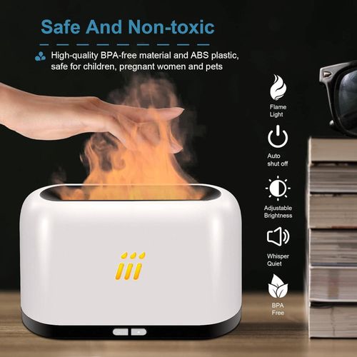 Oil Diffuser with Flame Light Air Aroma Humidifier for Home Large & Small Room,Office or Yoga