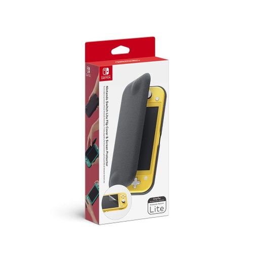 Nitendo Switch Lite Flip Cover & Screen Protector - Nintendo Switch Black