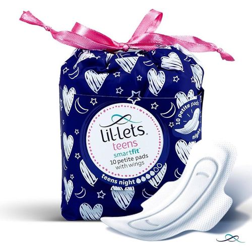 Lil-Lets Teens Night Pads With Wings - 1 Pack Of 10 Petite Pads