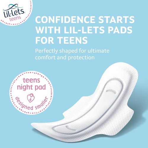 Lil-Lets Teens Night Pads With Wings - 1 Pack Of 10 Petite Pads
