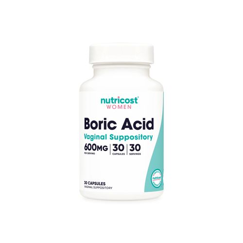 Nutricost  Boric Acid Vaginal Suppositories 30's-White