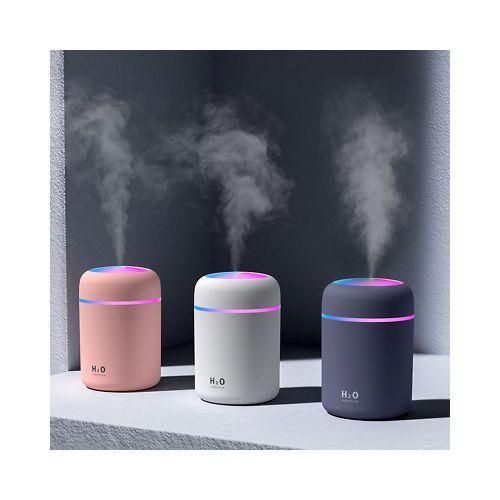 Portable Colorful Mini H2o Humidifier- Essential Oil Diffuser, 300 Ml USB Air For Bedroom, Car, Office, Desktop With Light & 2 Mist Modes - Multicolors