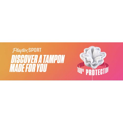 Playtex Sport Tampons, Multipack (24ct Regular/24ct Super Absorbency), Fragrance-Free - 48ct