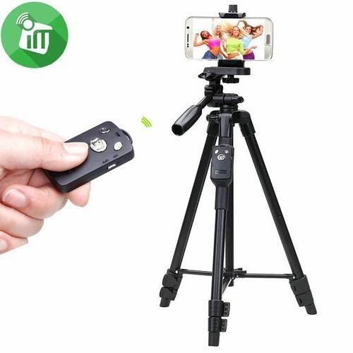 Professional Foldable Heavy Duty Phone And Camera Tripod 3388 - Black