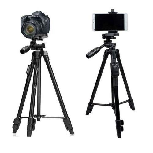 Professional Foldable Heavy Duty Phone And Camera Tripod 3388 - Black