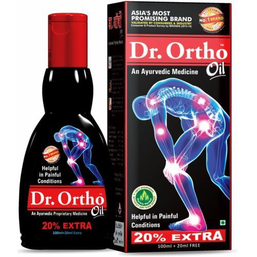 Herbal Dr Ortho Pain Relief Ayurvedic Medicine Oil - 100ml+20ml Extra.,RELIEF PAIN IN JOINTS AND BONES,STOPS INFLAMMATIONS