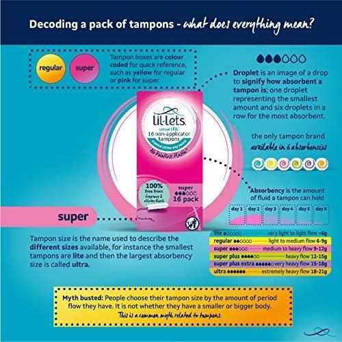 Lil Lets  Smartfit Tampons, Super, 32 Tampons