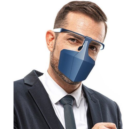 Blue Smart Unisex Reusable Protective Face Shield Mask For Covid19 - Blue