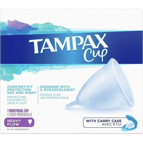 Tampax Heavy Flow, Menstrual Cup, Supplied With Carry Case &ndash; 1 Menstrual Cup