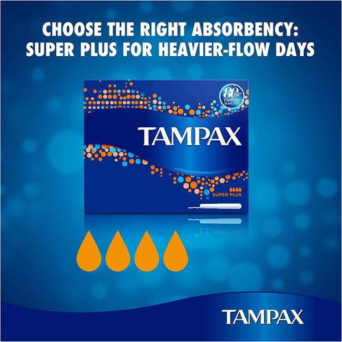 Tampax Super Plus Tampons Applicator Cardboard, 20 Each