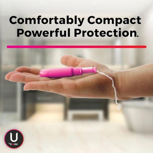 U by Kotex Click Compact Multipack Tampons, Regular/Super Absorbency, Unscented, 45 Count