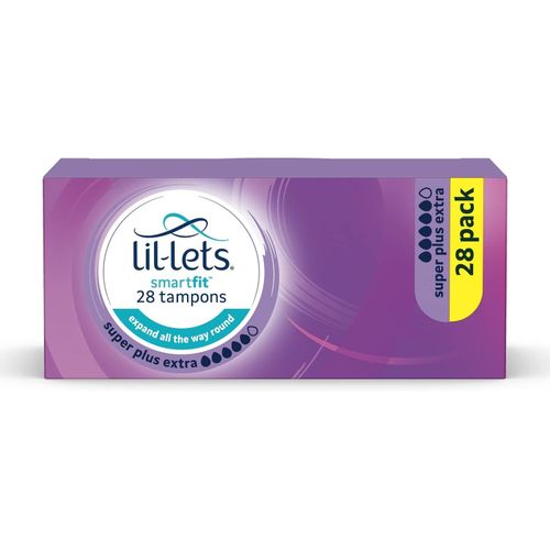 Lil Lets Non-Applicator Super Plus Extra Tampons, For Very Heavy Flow, 28 Count