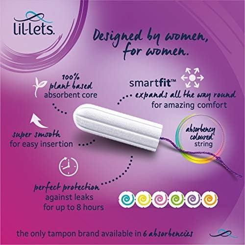 Lil Lets Non-Applicator Super Plus Extra Tampons, For Very Heavy Flow, 28 Count