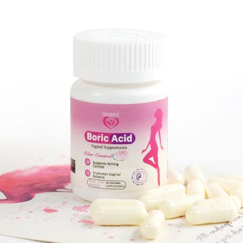 Boric Acid Vaginal Suppositories 30's-White