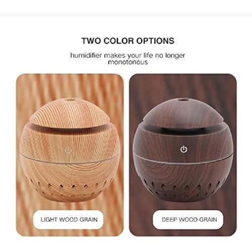 Hollow Humidifier,USB Air Purifier Portable Oil Diffuser Small Aromatherapy Atomizer with LED Light for Bedroom