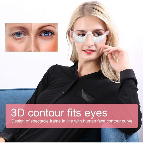 Electric Eye Massager Dark Circles Fatigue Relief ENS Microcurrent Eye Massage Machine, Eye Massager Wrinkle PatchesTreatments Masks Eye Beauty Device Constant Temperature Infrared Hot Compress Massage Pulse Electrotherapy Micro Current