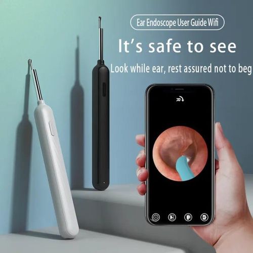 Visual Ear Wax Removal Tool With 1080P HD Waterproof Camera, Wireless Otoscope Double Quick Hand Pump,Suitable For IOS And Android Smartphones - Multicolor