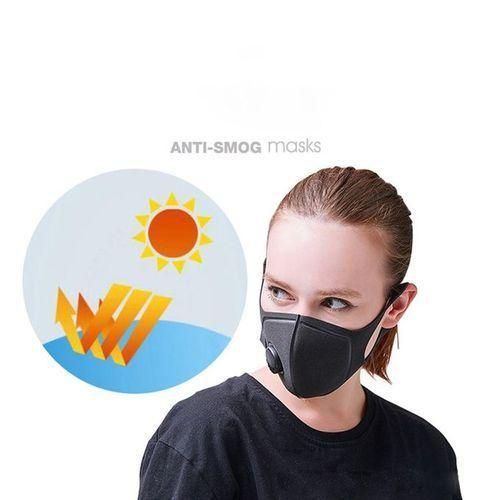2pack Adult Neoprene Face Mask With Vent-Black