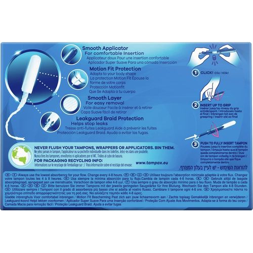 Tampax Pearl Compak Regular Tampons With Applicator, 36 tampons