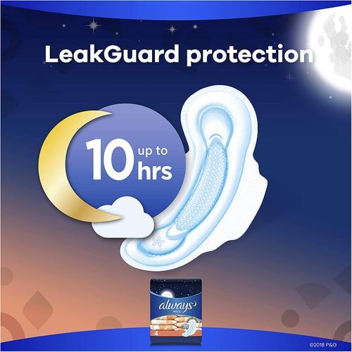 Always Maxi Overnight Pads With Wings Unscented, Size 4, 33 pieces each (US)