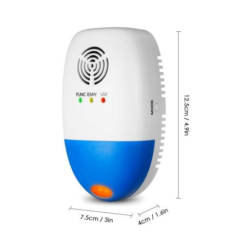 Decdeal Electromagnetic Ultrasonic Plug-in Anti Mosquito Mouse Insect Control Repellent Electric Pest Reject Bug Cockroach Repeller with Night Light AC110-250V -Multicolor