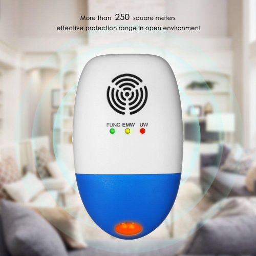Decdeal Electromagnetic Ultrasonic Plug-in Anti Mosquito Mouse Insect Control Repellent Electric Pest Reject Bug Cockroach Repeller with Night Light AC110-250V -Multicolor
