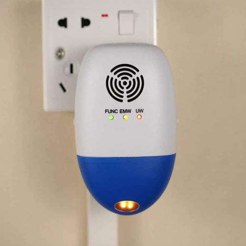 Decdeal Electromagnetic Ultrasonic Plug-in Anti Mosquito Mouse Insect Control Repellent Electric Pest Reject Bug Cockroach Repeller with Night Light AC110-250V -Multicolor