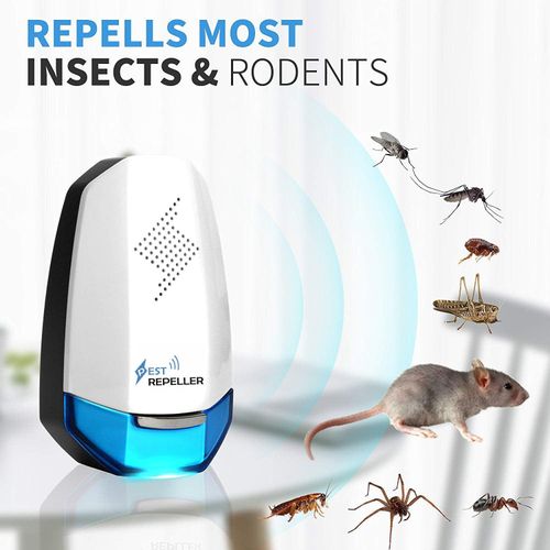 Ultrasonic Electronic Pest Repeller, Silent Electronic Pest Repellent Plug in Indoor Pest Control, Insect Mosquito Killer Machine, Mosquito Repellent for House, Office, Hotel- Multicolor