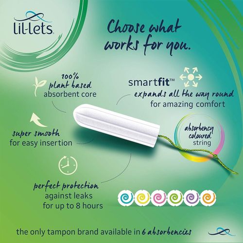 Lil Lets Smartfit Super Plus Non-Applicator Tampons - Pack Of 32