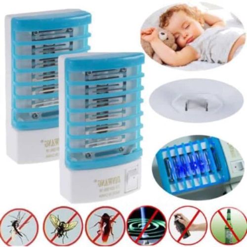 Multifunctiona Wall Plug Electronic Ultrasonic Smart Pest Repeller Mosquito Bugs Cockroach Light- Multicolor