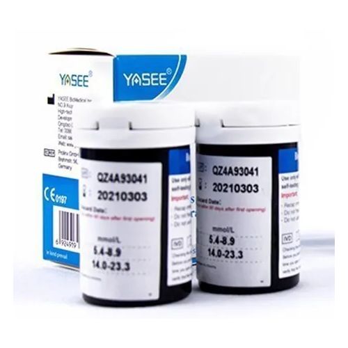 YASEE Glucose Strips (Pack Of Fifty Glucose Strips + Fifty Lancets)