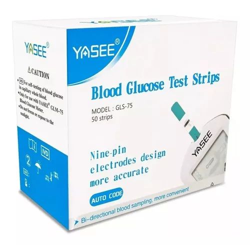 YASEE Glucose Strips (Pack Of Fifty Glucose Strips + Fifty Lancets)