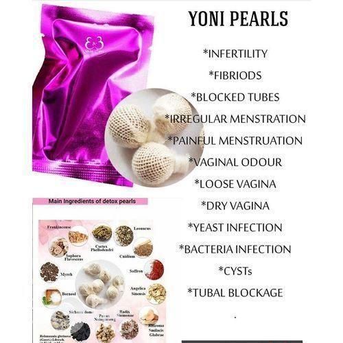 1 pcs Original Pure Yoni Detox Pearls Conceive TTC, Yeast Infection, Thrush, Bacterial Vaginosis BV, Candida Balls/pearls/tampoons Treatment for Ladies (Full Pearls Treatment)